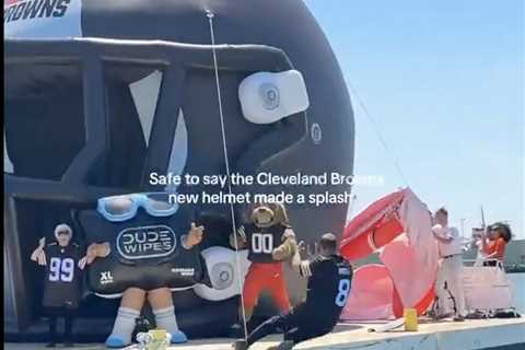 Browns accused of staging viral moment in photographer’s lake fall debacle