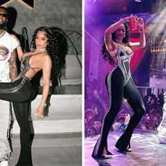 You Ask, We Answer! Keyshia Ka’Oir Posed in a Black Norma Kamali Studded Look Alongside Hubby Gucci ..
