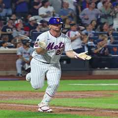 Pete Alonso’s three-run blast puts him within one homer of tying Mets’ record