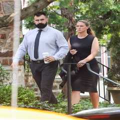 Jason and Kylie Kelce attend funeral for dad Ed’s girlfriend