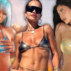 Sexy Stars In Metallic Bikinis ... Hollywood's Hottest Glow-Getters!