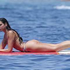 Dua Lipa Flaunts Bikini Body Doing Paddleboard Yoga