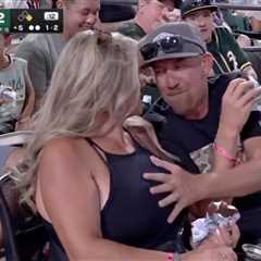 Announcers go silent after sexual act caught on camera during A’s-Rangers game