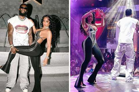 You Ask, We Answer! Keyshia Ka’Oir Posed in a Black Norma Kamali Studded Look Alongside Hubby Gucci ..