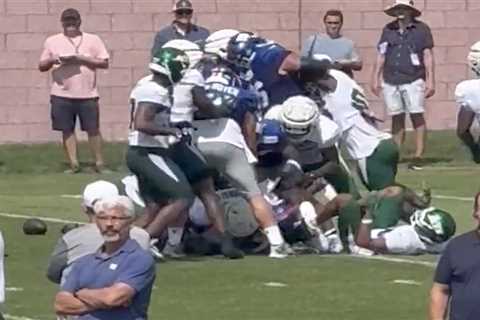 Jets-Giants practice gets violent after tackling incident