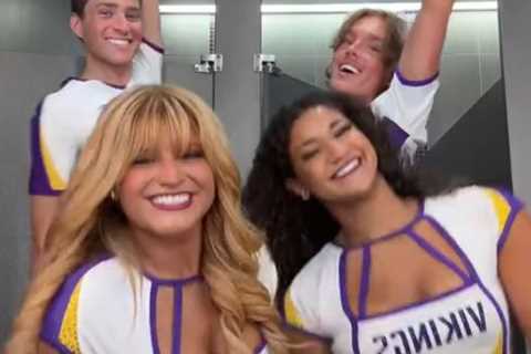 Vikings male cheerleaders spark outcry dancing in same bathroom as female teammates in viral video