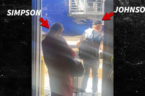 Jessica Simpson and Eric Johnson Side-by-Side on Vegas Flight