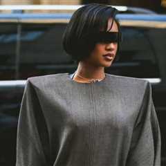 Milan Fashion Week: Saweetie attended the MM6 Maison Margiela Runway Show in a Gray Structured..