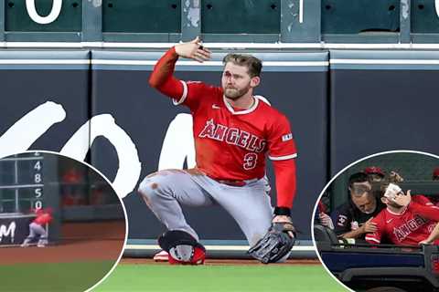 Angels’ Jo Adell blasts Astros’ stadium design after bloody Taylor Ward is carted off with injury