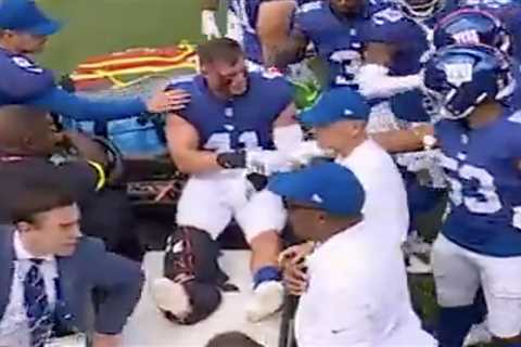 Giants’ Micah McFadden carted off in frightening injury to start season