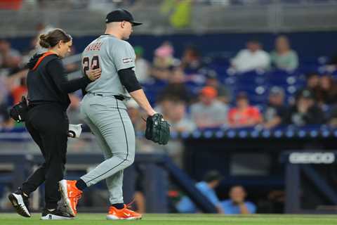 Tarik Skubal exits start with left side injury in Tigers worry