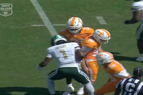 UAB’s Sirad Bryant stomps on Tennessee kicker’s foot in wild scene: ‘Not happy with it’