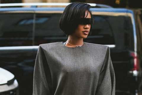 Milan Fashion Week: Saweetie attended the MM6 Maison Margiela Runway Show in a Gray Structured..