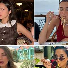 Celebrity Noods -- Babes Eating Pasta For National Pasta Day!