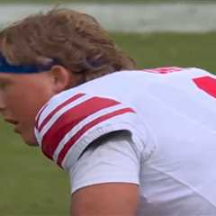 Emotional Jaxson Dart in disbelief after gruesome Cam Skattebo injury