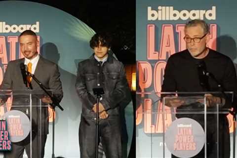 J Balvin, Xavi & John Janick Present Latin Executive of the Year to Nir Seroussi | Latin Music..
