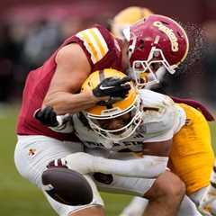 Iowa State player carted off, hospitalized after collapsing on field from brutal hit