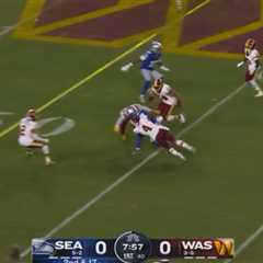 See the hip-drop tackle that got Commanders’ Frankie Luvu suspended