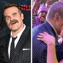 David Harbour And Millie Bobby Brown Hugged And Posed Together At The “Stranger Things” Premiere..