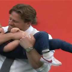 J.J. Watt plays football with 3-year-old son on same field he dominated with Texans: ‘Just..