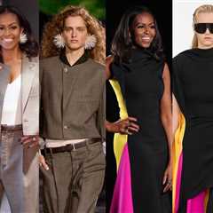 Michelle Obama Wears Loewe Multicolor Dress, Chanel Runway, Vintage Zac Posen, and More for her The ..