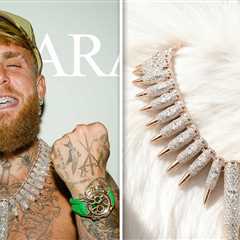 Jake Paul Cops Iced-Out Ammo Chain Ahead Of AJ Fight, 364 Carats of Diamonds!
