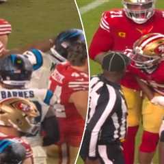 49ers’ Jauan Jennings strikes Panthers defender over ‘cheap shot’ in chaotic ‘MNF’ scene
