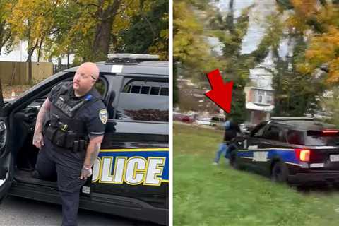 Baltimore Police SUV Nearly Runs Man Down on Street on Video, Cop Arrested