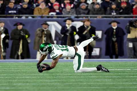 Adonai Mitchell’s Jets debut goes south in drop-filled dud