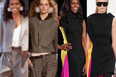 Michelle Obama Wears Loewe Multicolor Dress, Chanel Runway, Vintage Zac Posen, and More for her The ..