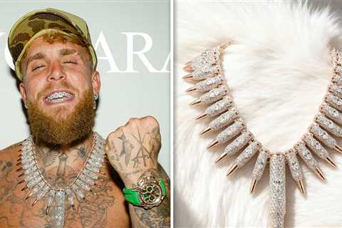 Jake Paul Cops Iced-Out Ammo Chain Ahead Of AJ Fight, 364 Carats of Diamonds!