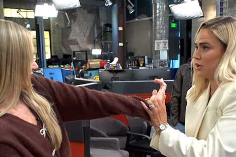 CJ Perry Shows Producer Charlie Neff Wrestling Move on TMZ Livestream