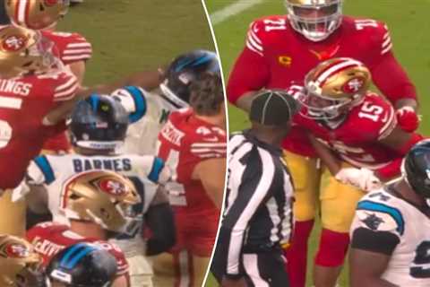 49ers’ Jauan Jennings strikes Panthers defender over ‘cheap shot’ in chaotic ‘MNF’ scene