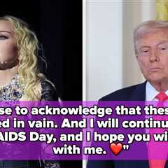 Madonna Blasted Trump For Refusing To Acknowledge World AIDS Day, Saying It's Absurd, It's..