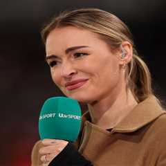 TV presenter Laura Woods collapses on-air during soccer broadcast in frightening scene