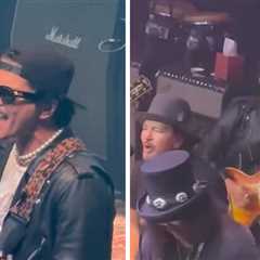 Bruno Mars Performs 'Smells like Teen Spirit' With Slash, Duff McKagan, Chad Smith