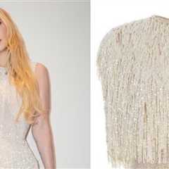 Lindsay Lohan Is Back! The Icon Wears a Crystal-Fringed Oscar de la Renta Mini Dress for the..
