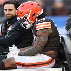 Browns’ Quinshon Judkins carted off with gruesome leg injury