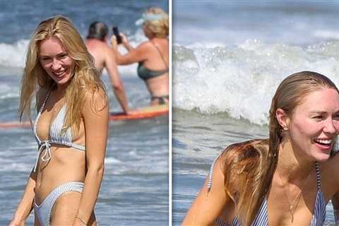 Cassie Randolph Hits Beach in Tiny Bikini After Marrying Brighton Reinhardt