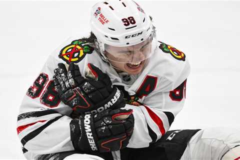 Blackhawks star Connor Bedard hurt in ‘freak accident’ during final seconds in possible injury..