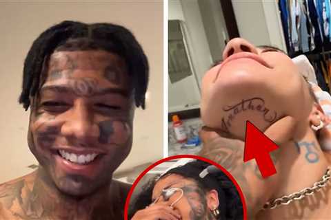 Blueface Shows Off New GF's Face Tat as Chrisean Lasers Away Hers