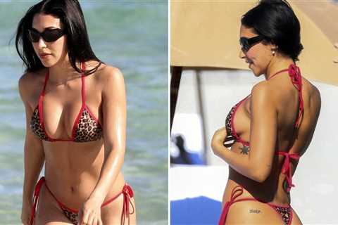 Chantel Jeffries Hits Up Miami Beach in Sexy Animal-Print Bikini