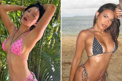 Meredith Duxbury vs Adelaine Morin Who'd you Rather?! (Polka Dot Bikinis)