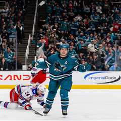 Macklin Celebrini haunts Rangers again as Blueshirts’ free fall continues in loss to Sharks