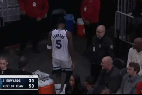 Anthony Edwards leaves Timberwolves bench midgame in shocking scene