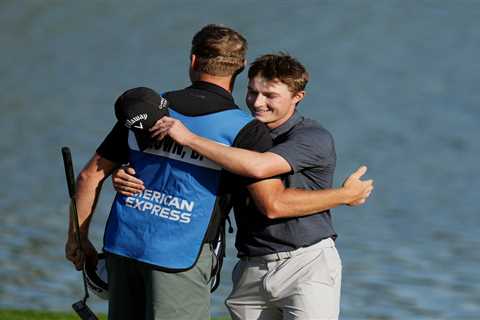 18-year-old Blades Brown tied for lead at The American Express with Scottie Scheffler after..