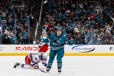 Macklin Celebrini haunts Rangers again as Blueshirts’ free fall continues in loss to Sharks