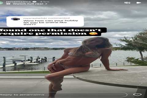 Jena Sims claps back at troll over bikini post with Brooks Koepka praise