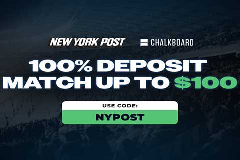 Chalkboard promo code NYPOST: Get a 100% deposit match up to $100 + free pick for the Super Bowl