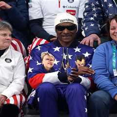 Snoop Dogg having fun at the 2026 Olympic Game